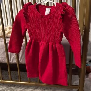 Red Knit Baby Dress